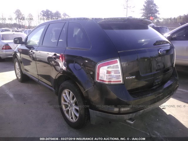 2FMDK3JCXABA40491 - 2010 FORD EDGE SEL BLACK photo 3