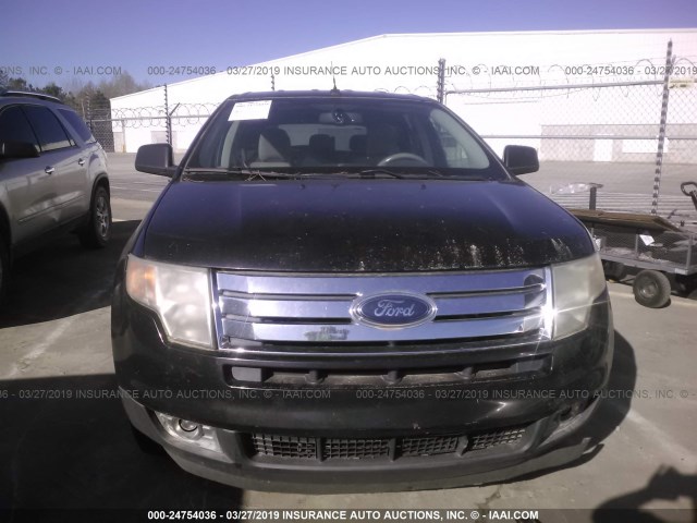 2FMDK3JCXABA40491 - 2010 FORD EDGE SEL BLACK photo 6