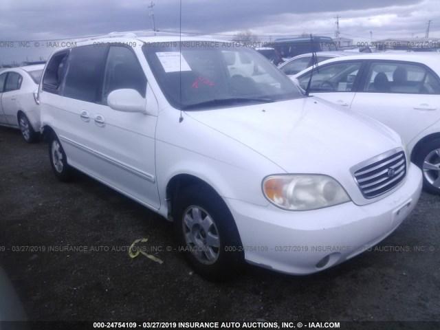 KNDUP131226298882 - 2002 KIA SEDONA EX/LX WHITE photo 1