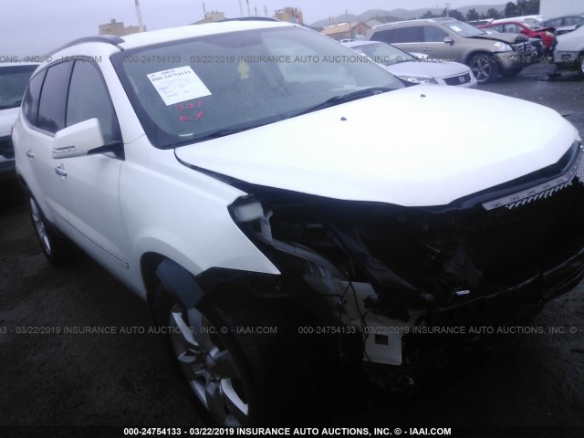 1GNKRLED6CJ307187 - 2012 CHEVROLET TRAVERSE LTZ WHITE photo 1