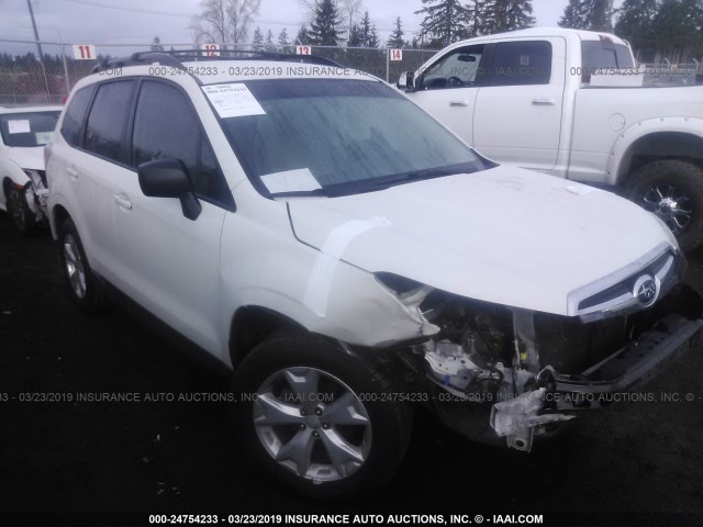 JF2SJABC9GH415849 - 2016 SUBARU FORESTER 2.5I WHITE photo 1