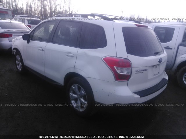 JF2SJABC9GH415849 - 2016 SUBARU FORESTER 2.5I WHITE photo 3