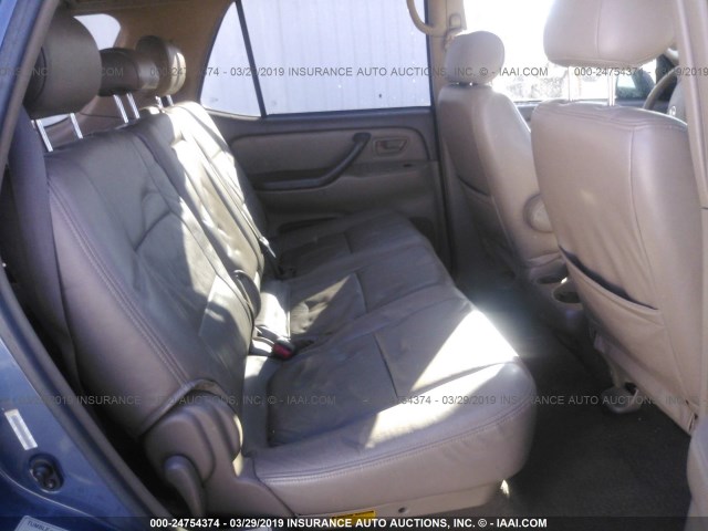 5TDZT34A74S234576 - 2004 TOYOTA SEQUOIA SR5 BLUE photo 8