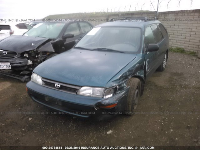 JT2AE09V0R0067451 - 1994 TOYOTA COROLLA DX BLUE photo 2