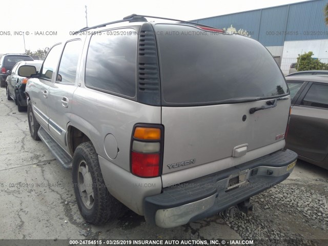 1GKEK13T55J179931 - 2005 GMC YUKON SILVER photo 3