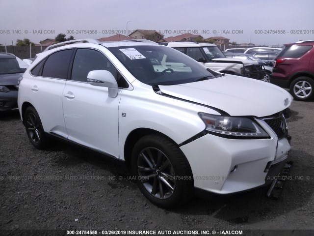 2T2BK1BA3DC186316 - 2013 LEXUS RX 350/BASE/F SPORT WHITE photo 1