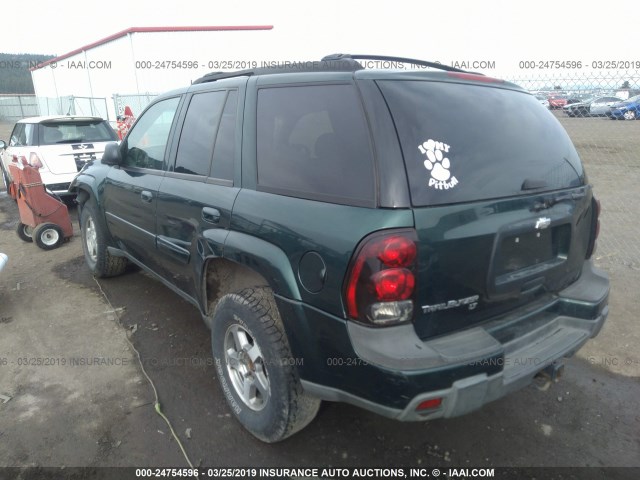 1GNDS13S152168005 - 2005 CHEVROLET TRAILBLAZER LS/LT GREEN photo 3