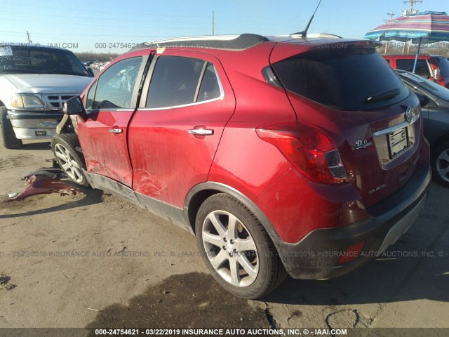 KL4CJDSB7EB782268 - 2014 BUICK ENCORE PREMIUM RED photo 3