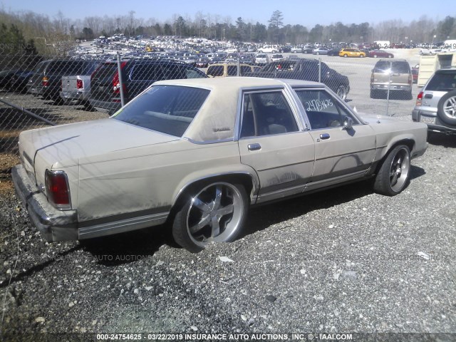 2FABP74F9JX176131 - 1988 FORD CROWN VICTORIA LX TAN photo 4