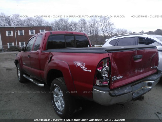 5TEUU4EN6AZ735942 - 2010 TOYOTA TACOMA ACCESS CAB წითელი ფოტო 3