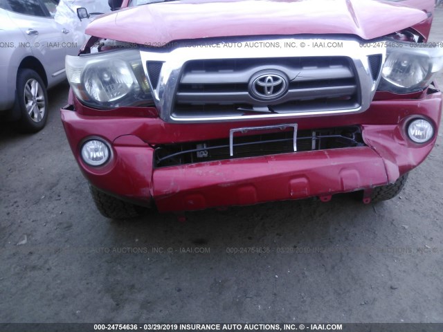 5TEUU4EN6AZ735942 - 2010 TOYOTA TACOMA ACCESS CAB წითელი ფოტო 6