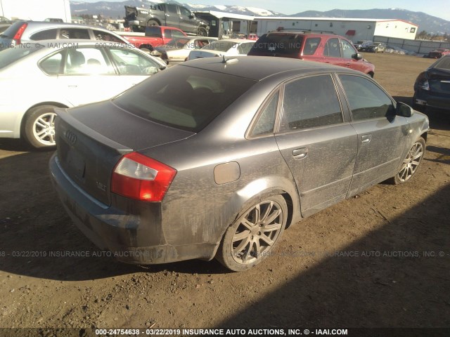 WAULC68E85A022642 - 2005 AUDI A4 1.8T QUATTRO/SPECIAL GRAY photo 4