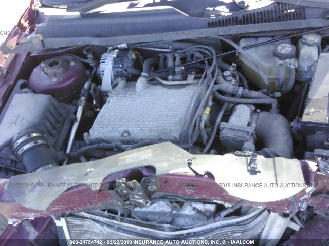 1G1ZT54884F214225 - 2004 CHEVROLET MALIBU LS RED photo 10