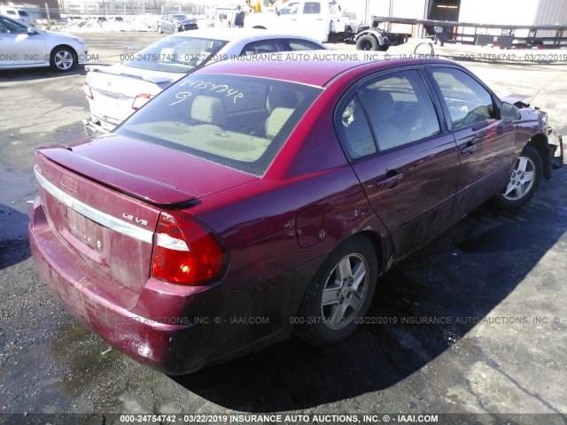 1G1ZT54884F214225 - 2004 CHEVROLET MALIBU LS RED photo 4