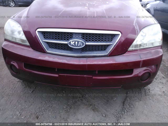 KNDJD733X55442849 - 2005 KIA SORENTO EX/LX RED photo 6