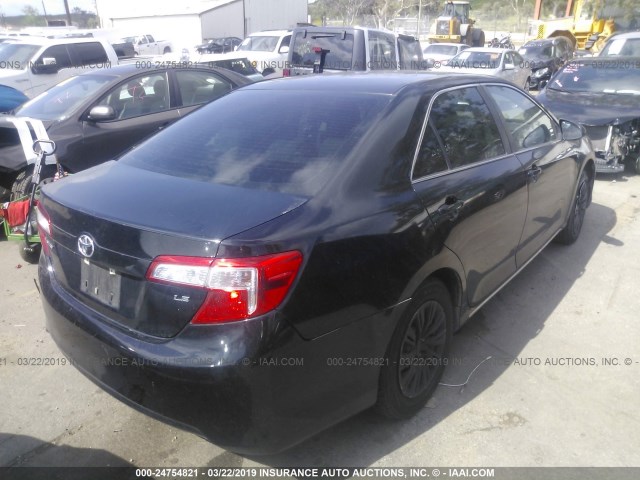 4T1BF1FK7CU040476 - 2012 TOYOTA CAMRY SE/LE/XLE BLACK photo 4