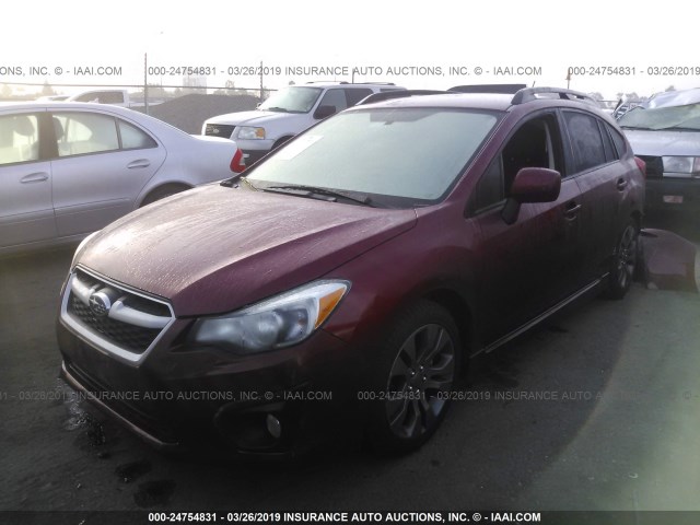 JF1GPAL65D2860864 - 2013 SUBARU IMPREZA SPORT PREMIUM BURGUNDY photo 2