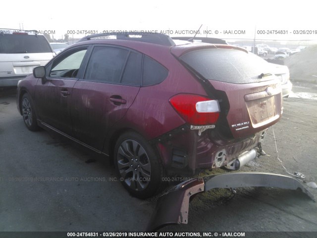 JF1GPAL65D2860864 - 2013 SUBARU IMPREZA SPORT PREMIUM BURGUNDY photo 3