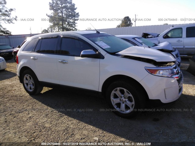 2FMDK3JC9DBC29962 - 2013 FORD EDGE SEL WHITE photo 1