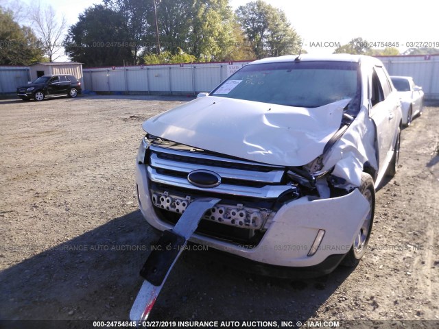 2FMDK3JC9DBC29962 - 2013 FORD EDGE SEL WHITE photo 6