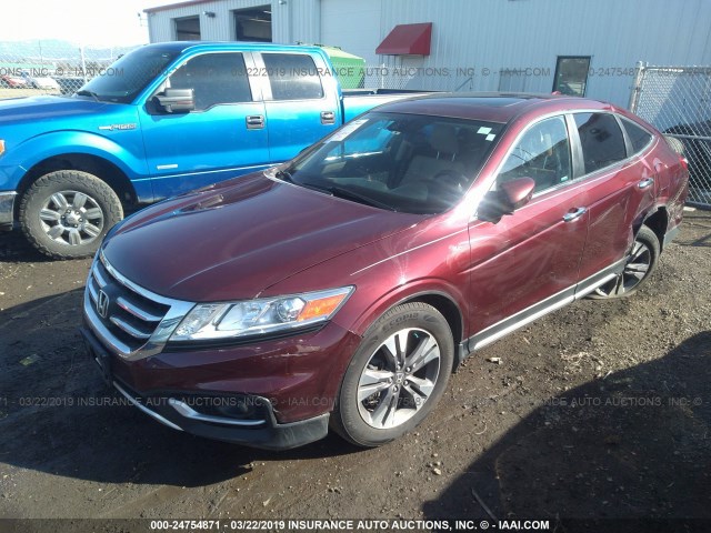 5J6TF2H57EL003288 - 2014 HONDA CROSSTOUR EXL BURGUNDY photo 2