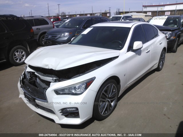 JN1BV7AR6EM691313 - 2014 INFINITI Q50 PREMIUM/SPORT WHITE photo 2