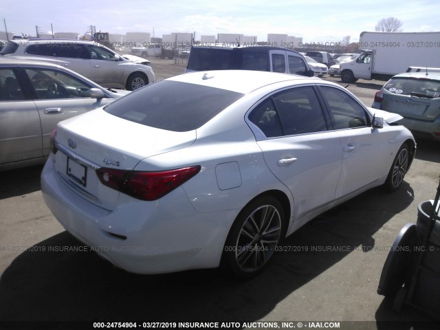 JN1BV7AR6EM691313 - 2014 INFINITI Q50 PREMIUM/SPORT WHITE photo 4