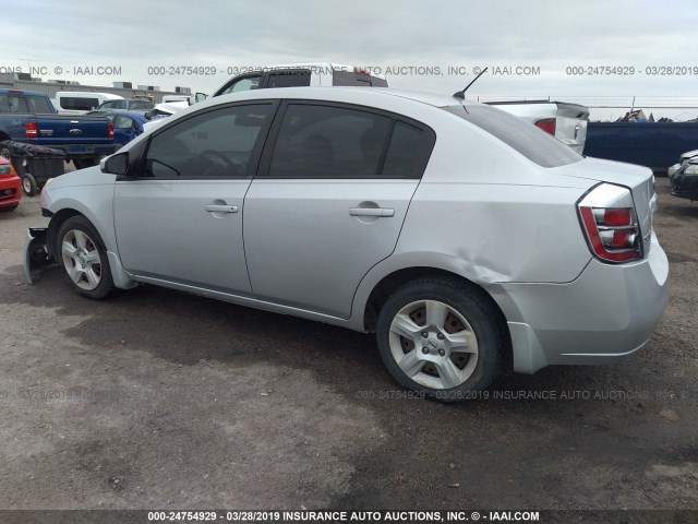 3N1AB61E58L663304 - 2008 NISSAN SENTRA 2.0/2.0S/2.0SL SILVER photo 3