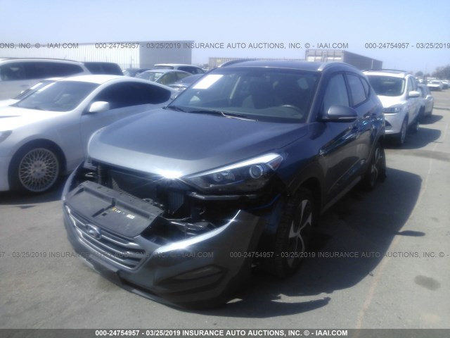 KM8J33A2XHU535754 - 2017 HYUNDAI TUCSON LIMITED/SPORT AND ECO/SE GRAY photo 2