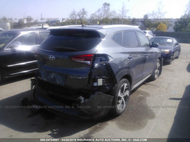 KM8J33A2XHU535754 - 2017 HYUNDAI TUCSON LIMITED/SPORT AND ECO/SE GRAY photo 4