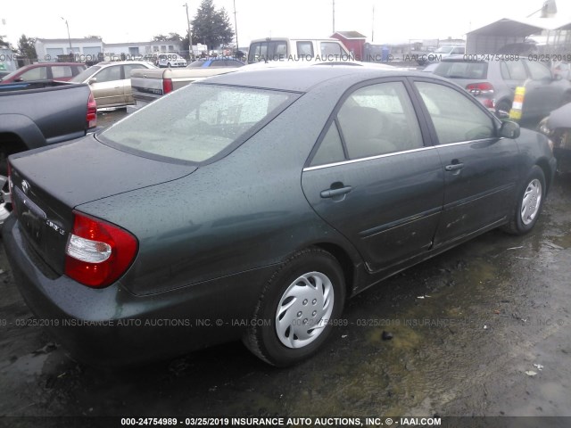 JTDBE32K340266516 - 2004 TOYOTA CAMRY LE/XLE Yaşıl foto 4