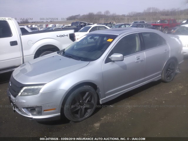 3FAHP0KC4BR143306 - 2011 FORD FUSION SPORT SILVER photo 4