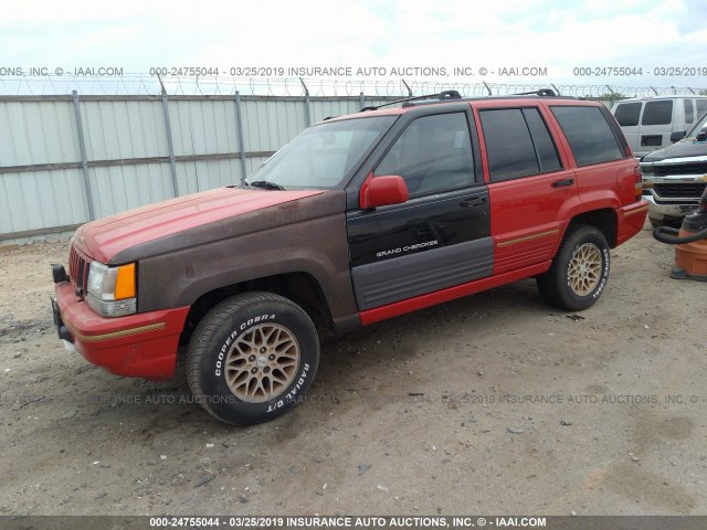1J4GZ78S2SC623361 - 1995 JEEP GRAND CHEROKEE LIMITED/ORVIS RED photo 2
