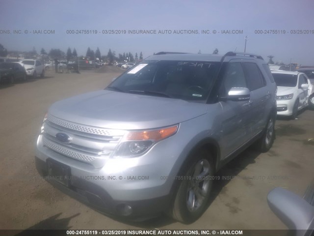 1FM5K7F8XFGA20631 - 2015 FORD EXPLORER LIMITED SILVER photo 2