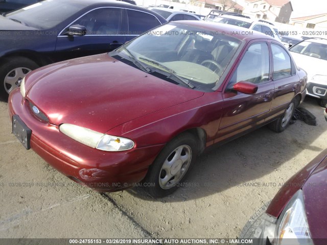 3FALP6539TM141560 - 1996 FORD CONTOUR GL/SPORT RED photo 2