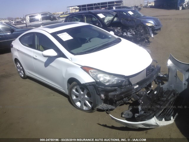 5NPDH4AE2DH231342 - 2013 HYUNDAI ELANTRA GLS/LIMITED WHITE photo 1