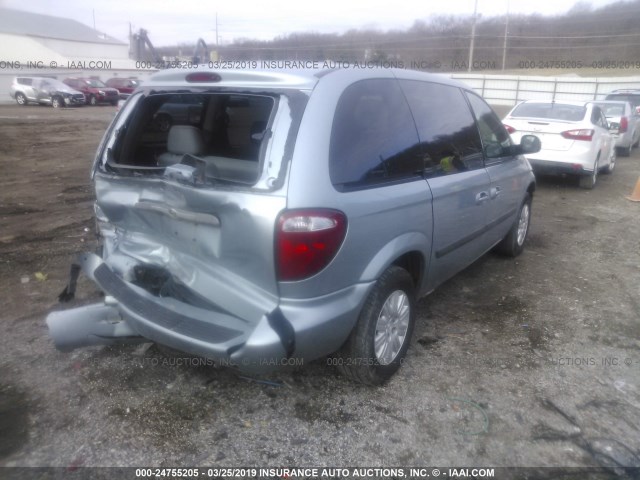 1C4GP45R95B221746 - 2005 CHRYSLER TOWN & COUNTRY  BLUE photo 4