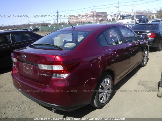 4S3GKAA66J3617243 - 2018 SUBARU IMPREZA RED photo 4