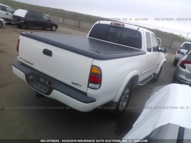 5TBRT38183S418006 - 2003 TOYOTA TUNDRA ACCESS CAB LIMITED WHITE photo 4