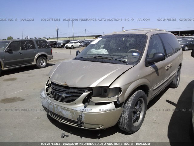 2C8GP64L31R289107 - 2001 CHRYSLER TOWN & COUNTRY LIMITED GOLD photo 2
