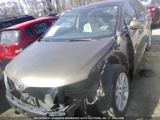 4T3BA3BB7AU011869 - 2010 TOYOTA VENZA GOLD photo 2