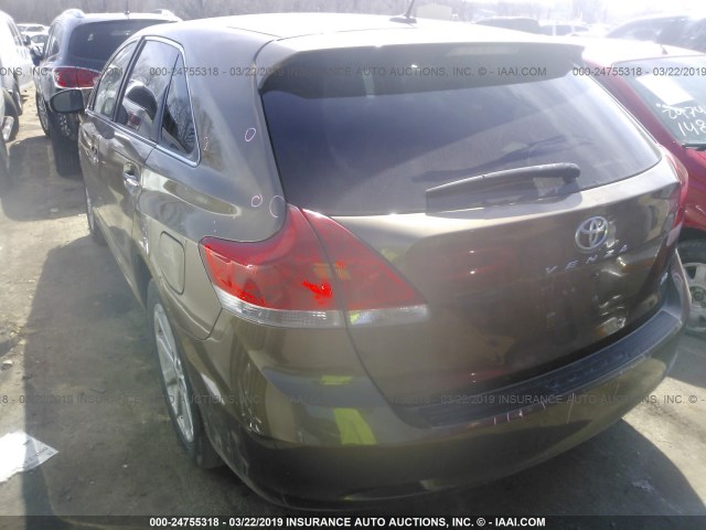4T3BA3BB7AU011869 - 2010 TOYOTA VENZA GOLD photo 3