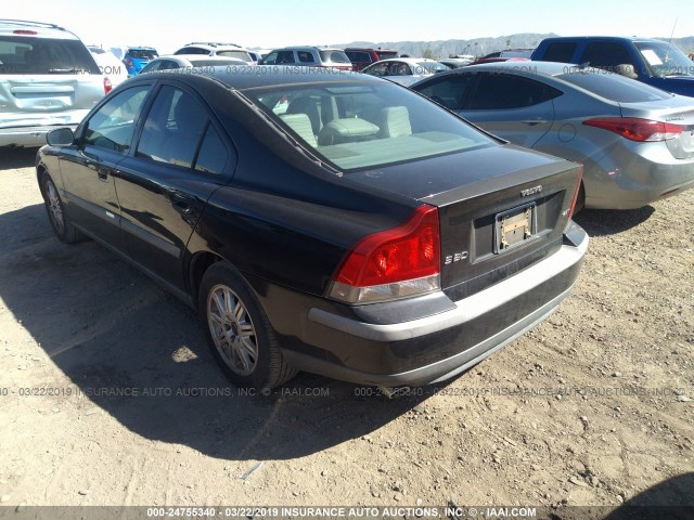 YV1RS59VX42364170 - 2004 VOLVO S60 2.5T BLACK photo 3