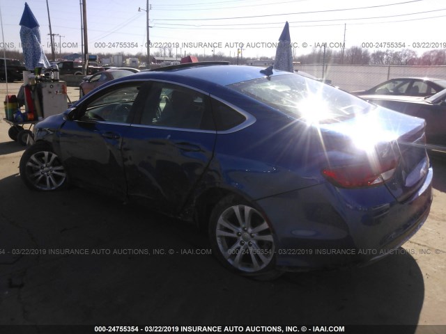 1C3CCCAB7GN169228 - 2016 CHRYSLER 200 LIMITED BLUE photo 3