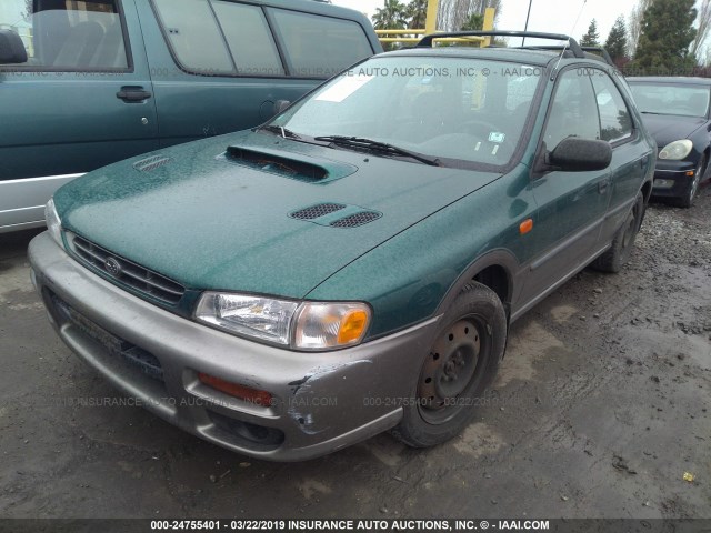 JF1GF4859XH810507 - 1999 SUBARU IMPREZA OUTBACK SPORT GREEN photo 2