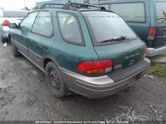 JF1GF4859XH810507 - 1999 SUBARU IMPREZA OUTBACK SPORT GREEN photo 3