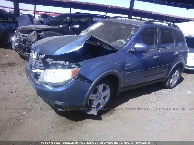 JF2SH64689H731794 - 2009 SUBARU FORESTER 2.5X LIMITED BLUE photo 2