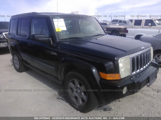 1J8HH48P17C691545 - 2007 JEEP COMMANDER BLACK photo 1