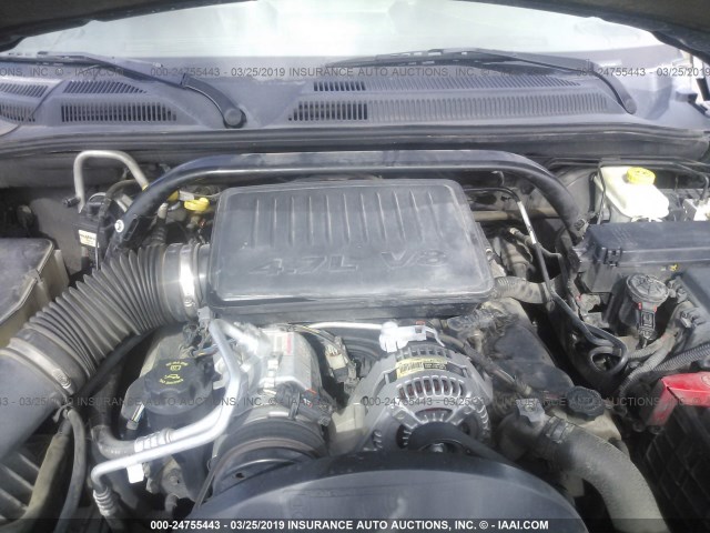 1J8HH48P17C691545 - 2007 JEEP COMMANDER BLACK photo 10