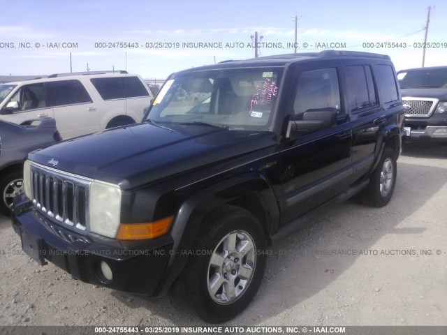 1J8HH48P17C691545 - 2007 JEEP COMMANDER BLACK photo 2